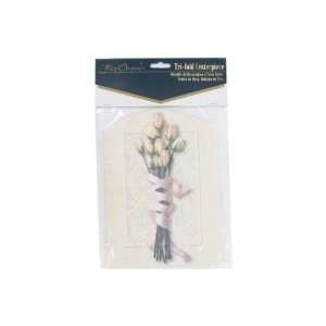 24 Packs of floral bouquet tri fold centerpiece 