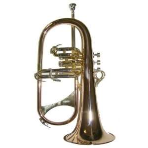  NEW Merano B Flat Gold FlugelHorn with Case Musical Instruments