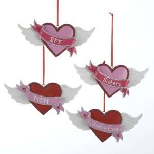  Club Pack of 12 Heart with Wings Friend, Mom and Sister 