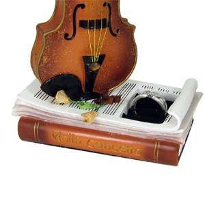 Violin Earring & Ring Holder Jewelry Stand Organizer  