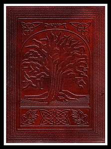 Celtic Tree of Life Handmade Leather 8x6 Journal NEW  