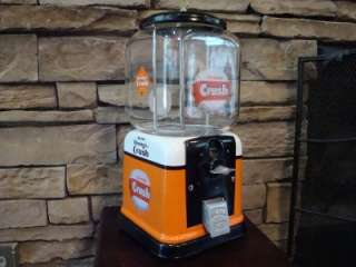   ORANGE CRUSH* Gumball Candy Vending Machine Dispenser Soda Sign  