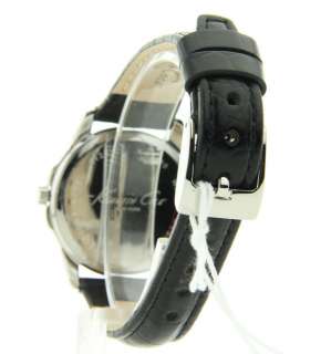 WOMENS KENNETH COLE BLACK LEATHER NEW CASUAL WATCH KC2640 020571081383 