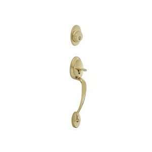   Bright Brass Plymouth Handle Set with Avila handle and Addison Rose