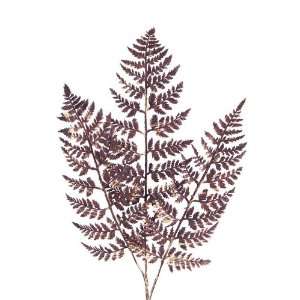  12 All That Glitters Brown/Gold Glittered Fern Christmas 