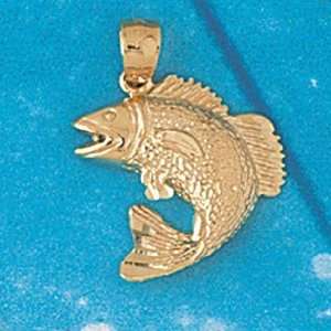   Gold Assorted Fish Sea Bass Snook King Mackerel Charm Pendant Jewelry