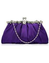 KCMODE Ladies Purple Vintage Style Soft Evening Clutch Bag