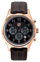 Andrew Marc Watches Club Blazer Chronograph Leather Strap Watch $195 