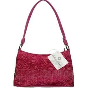 Donna Sharp Quilted Fabric Kylie Shoulder Handbag Purse in Raspberry