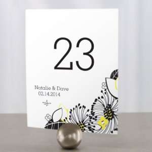  Floral Fusion Table Number   Numbers 25 36   Harvest Gold 