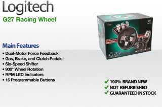 Logitech G27 Racing Wheel For PC PS3 PS2 New In Box  