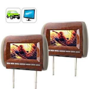 7 Inch Widescreen Headrest Monitor Pair   Luxury Edition 
