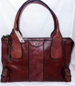 Fossil Vintage Re Issue Leather Brown Satchel Bag Purse NWT ZB4905200 