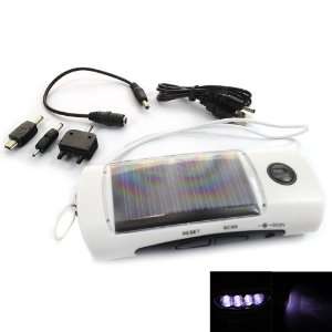  Solar Charger Flashlight Radio White