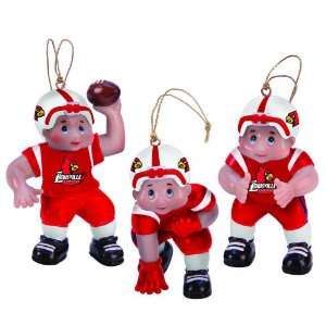   NCAA Louisville Cardinals Little Football Player Christmas Ornaments