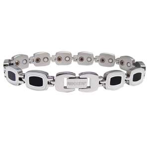 NIKKEN Magnetic & Far Infrared Womens Stainless Steel Bracelet NEW 