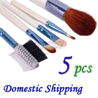 5x White Cosmetic Makeup Brush Eyeshadow Make Up Kit  
