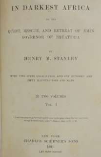 In Darkest Africa 2 Volume Set Henry Stanley 1891 Maps  