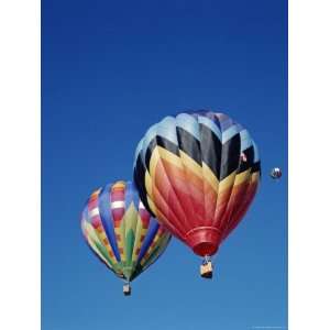 Colorful Hot Air Balloons in Sky, Albuquerque, New Mexico, USA Premium 