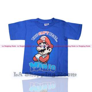 Kids Funny T Shirt Super Mario You cant beat Mario All Size new 