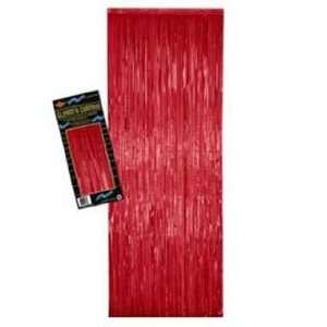  Red Metallic Fringe Curtain 
