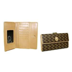   Brown Continental Clasp Wallet by Rioni Designer Handbags & Luggage