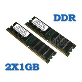 2GB 2 X 1GB PC2700 333MHZ DDR DESKTOP RAM MEMORY NEW  
