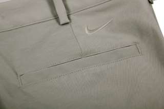 Nike Dri FIT Flat Front Tech Mens Golf Pants Granite Split Bottom 