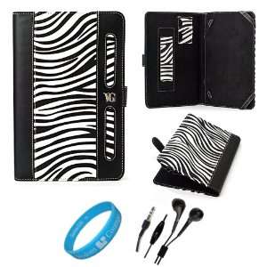 Black and White Zebra Executive Leather Book Style Portfolio 