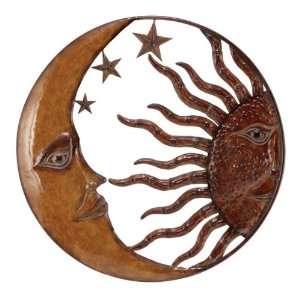  Wrought Iron Metal Sun Moon Star Wall Sculpture Decoration 