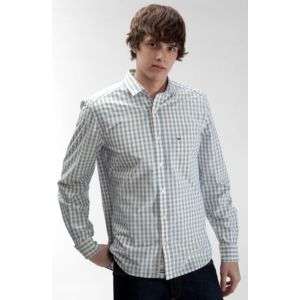 Lacoste L/S Large Gingham Poplin   Mens   Sport Inspired   Clothing 