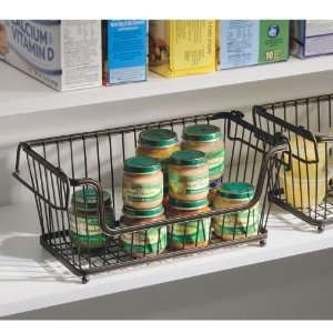  Stackable Pantry Baskets  Bronze