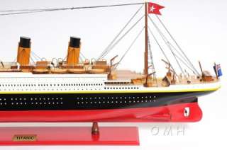 TITANIC SHIP MODEL BOAT WOODEN PAINTED NEW SCALE NOT A KIT  