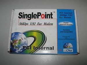 SINGLE POINT PCI INT. 56KPBS V.92 FAX MODEM IP110178  