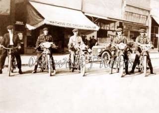 OLD MOTORCYCLE MOTORCYCLES ICE CREAM SHOP STORE PHOTO  