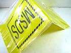   V2MS24A Black/Yellow 8 x 15 V Style MSDS High Visibility Sign NEW