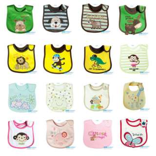 100% Cotton Waterproof Baby Bibs keeps Baby Dry All Style  