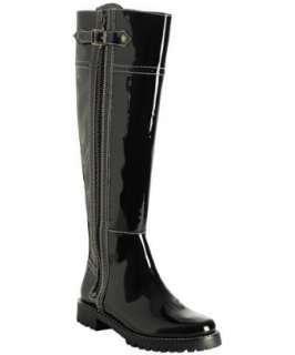 KORS Michael Kors black patent leather Breck zip boots   up 
