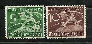 GERMANY 1939, Newspaper Stamps Scott P1 P2  