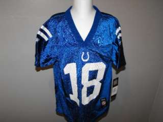   Manning #18 Indianapolis Colts Youth KIDS Size 4 REEBOK Jersey 6VK