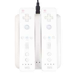   Power Cradle Charger Dock + 2 Battery for Nintendo Wii Remote  