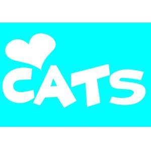  Imagine This Car Window Decal, Heart Cats