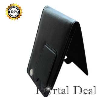 BLACK LEATHER CASE COVER STAND BARNES NOBLE NOOK COLOR  