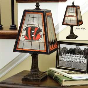   Cincinnati Bengals Football Stained Glass Table Lamp