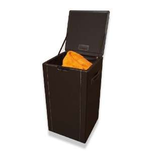  Aquabrass 09869BR Brown Leather Laundry Basket from the 