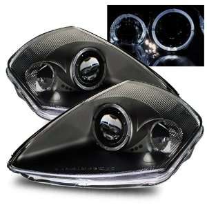   04 Mitsubishi Eclipse Black LED Halo Projector Headlights Automotive