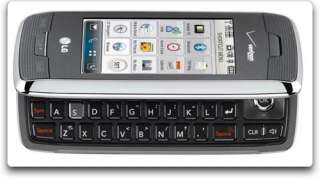   on the exterior, the LG Voyager opens to reveal a full QWERY keyboard