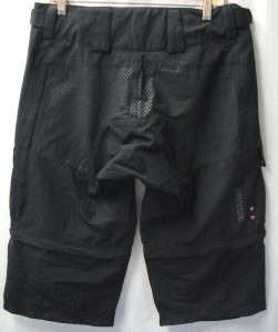 Spyder Mens 3/4 Convertible Slide Shorts Black Med NEW  