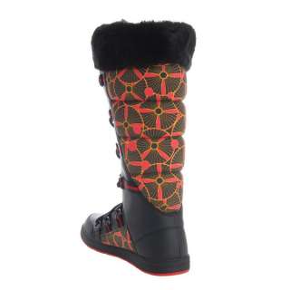 DC Chalet Slim Casual Boots Black/Ath Red Womens  