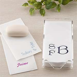  Personalized Linen Guest Towels   Ambassador Style